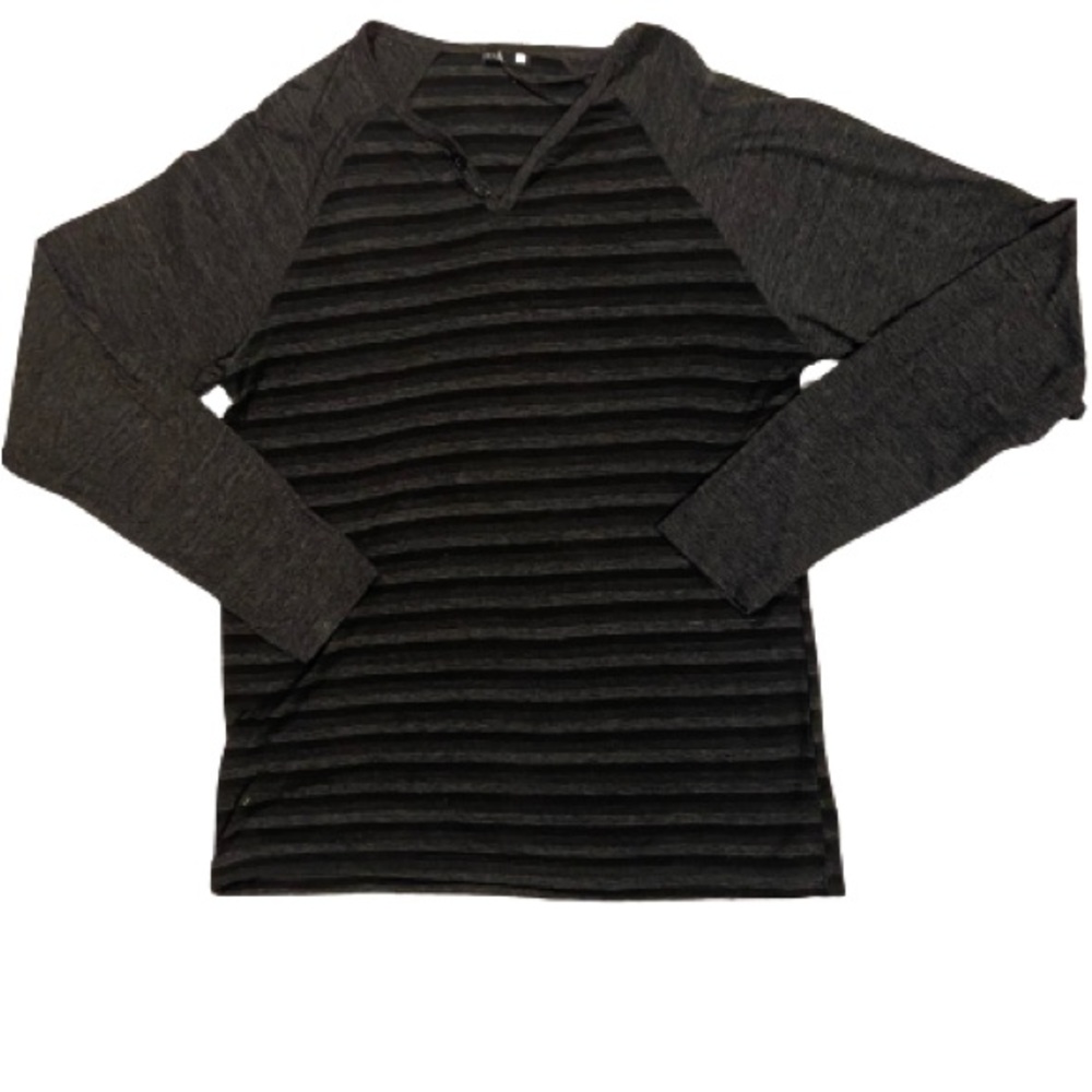 SIVA dark grey and black long sleeve tshirt